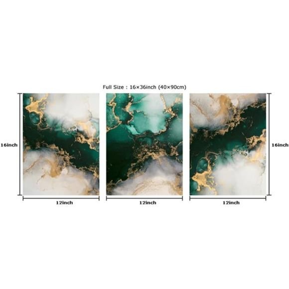 Emerald Green Wall Art,for Dining Room Bedroom Bathroom Living Room Wall Decor